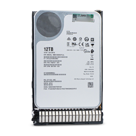 HP Generation 8 MB012000GYCJL P44757-001 12TB 7.2K RPM SATA 6Gb/s 512e 256MB 3.5in HDD