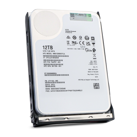 HP Generation 11 MB012000GYCJL P44757-001 12TB 7.2K RPM SATA 6Gb/s 512e 256MB 3.5in HDD