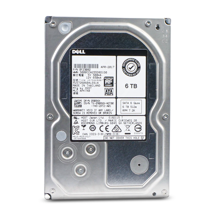 Dell/HGST Ultrastar 7K6000 HUS726060ALE614 0F23082 6TB 7.2K RPM SATA 6Gb/s 512e 128MB 3.5in Refurbished HDD