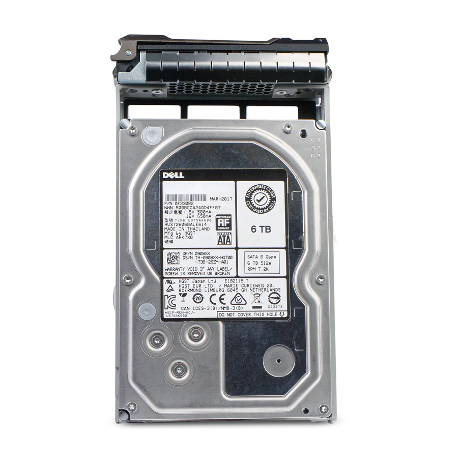 Dell 6TB SATA 7.2K 3.5 0C2MWK G13 PowerEdge Server Hard Drive Seller ...