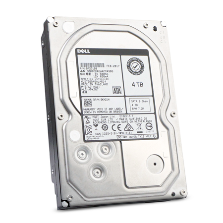 Dell / HGST HUS726040ALA614 0F23108 4TB 7.2K SATA 6Gb/s 3.5" HDD, Front Angled View