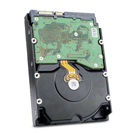 Dell / HGST HUS726040ALA614 0F23108 4TB 7.2K SATA 6Gb/s 3.5" HDD, Back Angled View