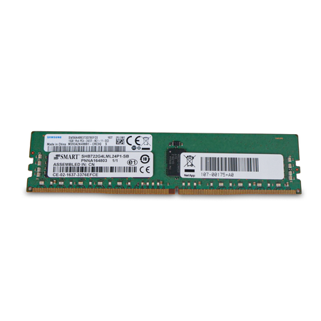Samsung NetApp server RAM module on a white background.