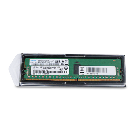 Samsung NetApp server RAM module in clear plastic packaging.