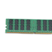 Close-up of memory chips on the back of a server RAM module.