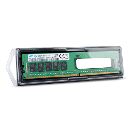 Samsung M393A2K43BB1-CRC0Q 16GB 2Rx8 PC4-2400T-RE1 DDR4 RDIMM RAM, Front Angled View