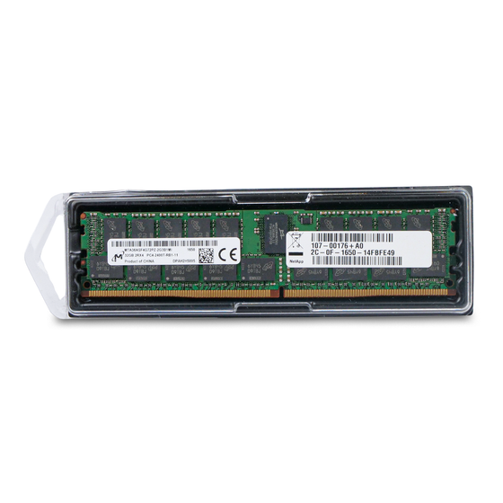 Micron NetApp server RAM module in clear plastic packaging.