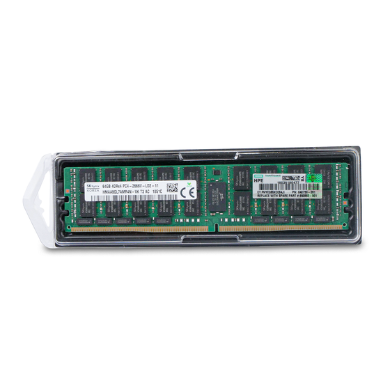 SK Hynix HPE server RAM module in clear plastic packaging.