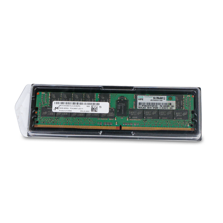 Micron MTA72ASS8G72LZ-2G3B2PG 64GB 4Rx4 PC4-2400T DDR4 ECC LRDIMM Server Memory, Packaged Label view 