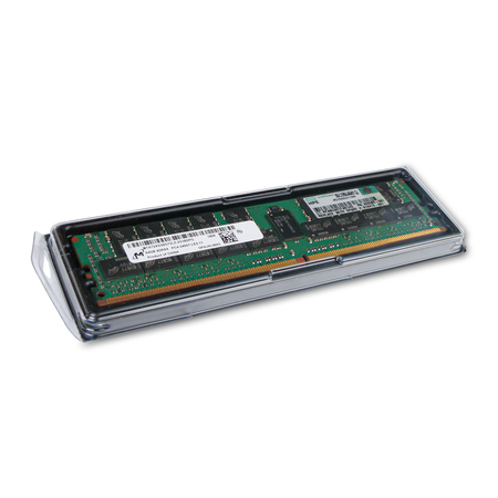 Micron MTA72ASS8G72LZ-2G3B2PG 64GB 4Rx4 PC4-2400T DDR4 ECC LRDIMM Server Memory, Angled View
