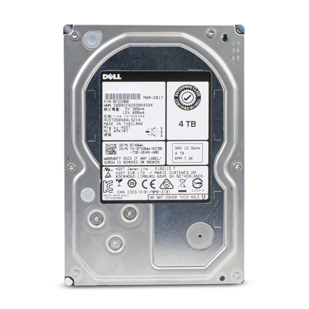 Dell/HGST Ultrastar 7K6000 HUS726040ALS214 0F22986 4TB 7.2K RPM SAS 12Gb/s 512n 128MB 3.5in Refurbished HDD
