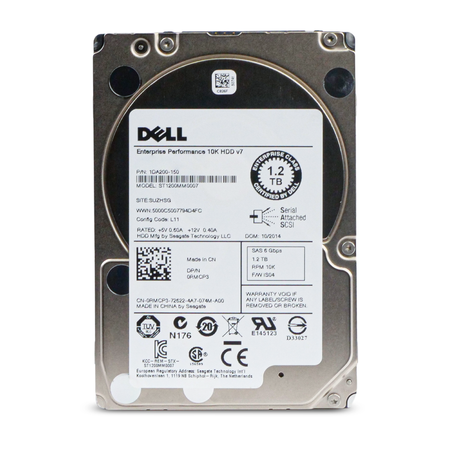 Dell/Seagate v7 ST1200MM0007 1.2TB 10K RPM SAS-2 6Gb/s 512n 64MB 2.5in Refurbished HDD