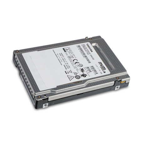 Toshiba KCM5XRUG7T68 7.68TB NVMe PCIe 2.5" SSD, Top Angled View