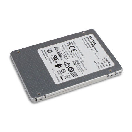 Kioxia KHK6XLSE3T84 3.84TB SATA 6Gb/s 2.5" SSD, Top Angled View