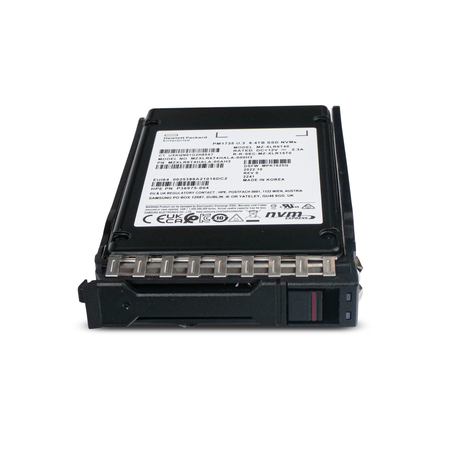 HP MZXLR6T4HALA-000H3 P36975-004 6.4TB U.3 PCIe NVMe 2.5" SSD, Top Angled View