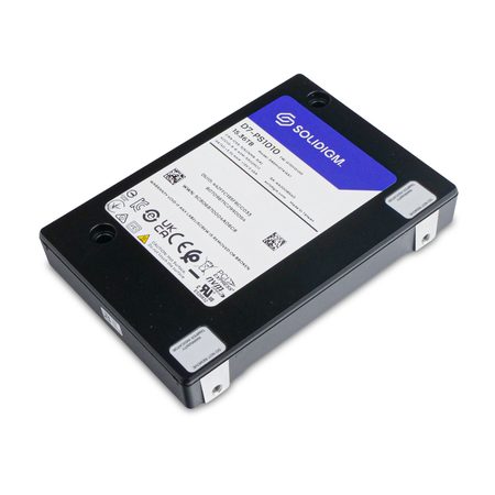 Solidigm D7-PS1010 SBSPH27X1S3T 15.36TB PCIe NVMe 2.5" SSD, Top Angled View
