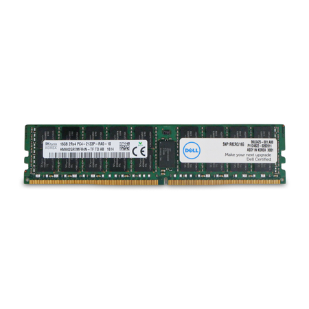 Dell SK Hynix HMA42GR7MFR4N-TF 16GB 2Rx4 PC4-2133P-RA0 DDR4 RDIMM RAM, Front Label View without Packaging