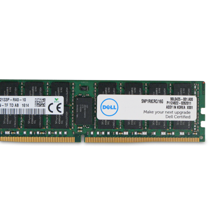 Dell SK Hynix HMA42GR7MFR4N-TF 16GB 2Rx4 PC4-2133P-RA0 DDR4 RDIMM RAM, Front Side View