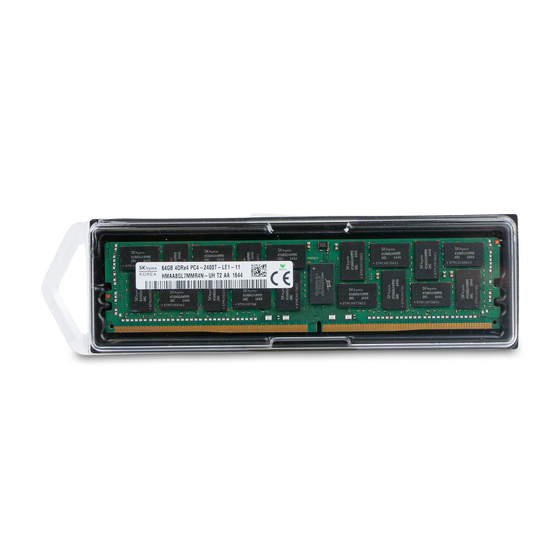 SK Hynix HMAA8GL7MMR4N-UH 64GB 4DRx4 PC4-2400T-LE1 DDR4 LRDIMM RAM, Front View With Packaging