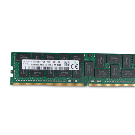 SK Hynix HMAA8GL7MMR4N-UH 64GB 4DRx4 PC4-2400T-LE1 DDR4 LRDIMM RAM, Front Side View
