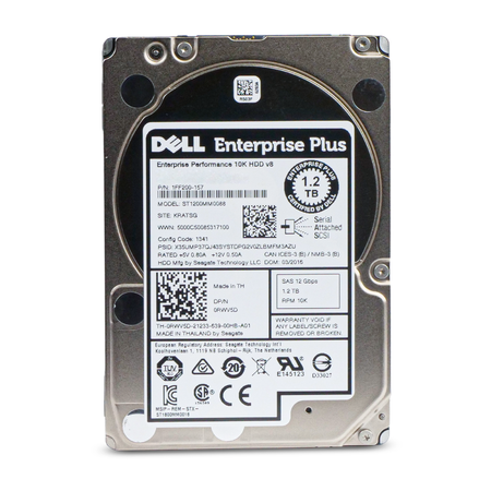 Dell/Seagate v8 ST1200MM0088 1.2TB 10K RPM SAS 12Gb/s 512n 128MB 2.5in Refurbished HDD