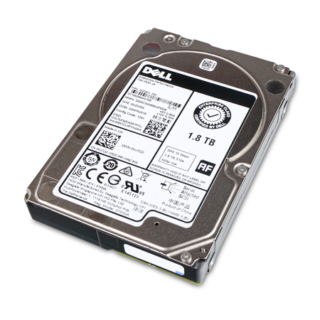 Dell/Seagate V8 ST1800MM0168 1.8TB 10K RPM SAS 12Gb/s 512e 2.5" HDD, Above Angled View
