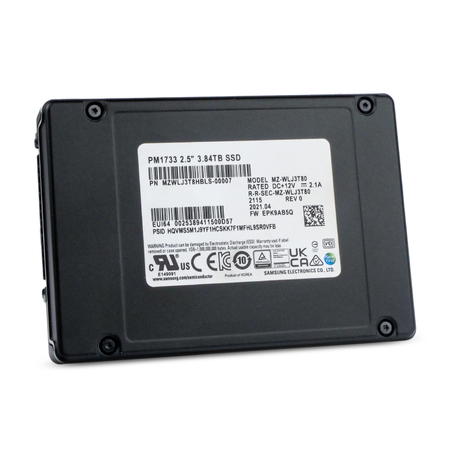 Samsung PM1733 MZWLJ3T8HBLS 3.84TB 1 DWPD PCIe Gen 4.0 x4 8GB/s U.2 NVMe 2.5in Refurbished SSD