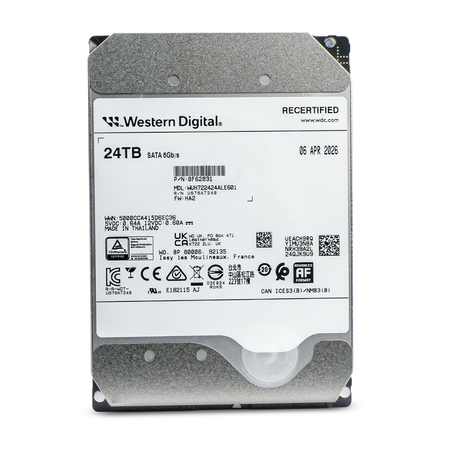 Western Digital WUH722424ALE601 0F62831 24TB SATA 6Gb/s 3.5" HDD, Front Label View