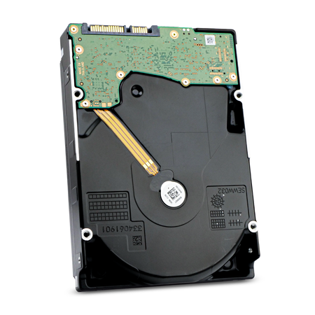 Western Digital WUH722624ALE601 0F65682 24TB SATA 6Gb/s 3.5" HDD, Back Angled View