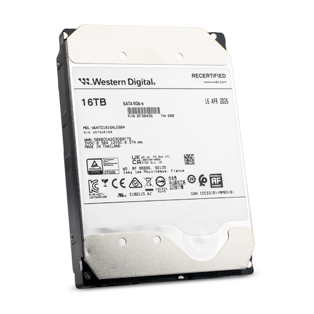 Western Digital Ultrastar DC HC550 WUH721816ALE604 0F38456 16TB 7.2K RPM SATA 6Gb/s 512e Power Disable 3.5in Recertified Hard Drive