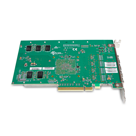 Angled back view of the Chelsio PCIe network adapter.