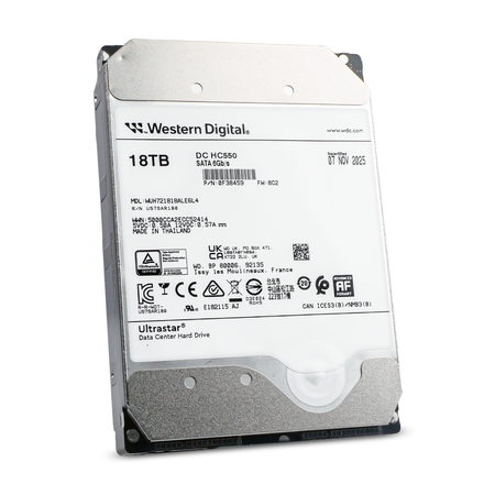 Western Digital Ultrastar DC HC550 WUH721818ALE6L4 0F38459 18TB 7.2K RPM SATA 6Gb/s 512e 512MB 3.5" SE Manufacturer Recertified HDD