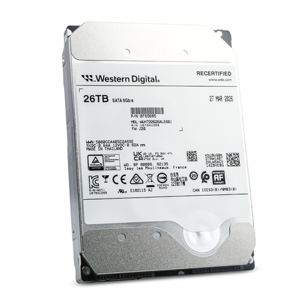 Western Digital Ultrastar DC HC590 WUH722626ALE601 0F65685 26TB 7.2K RPM SATA 6Gb/s 512e 512MB 3.5in Recertified HDD