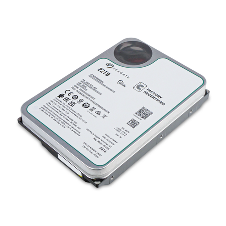 Seagate Exos ST22000NM000C 22TB 7.2K RPM SATA 6Gb/s 3.5in Recertified Hard Drive