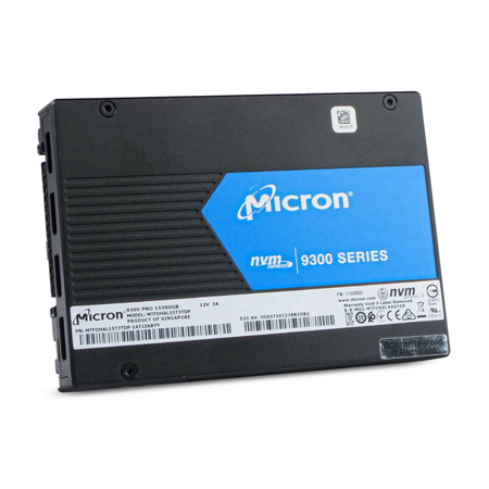 Micron 9300 PRO MTFDHAL15T3TDP 15.36TB 1 DWPD PCIe Gen 3.0 x4 4GB/s 3D TLC U.2 NVMe 2.5in Refurbished SSD