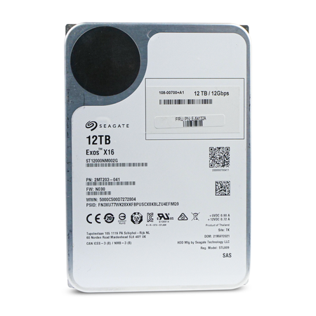 Seagate Exos X16 ST12000NM002G 12TB 7.2K RPM SAS 12Gb/s 512e/4Kn 3.5in Refurbished HDD, 4 of 8