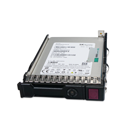 HP Generation 8 VK007680KWWFQ P11534-004 7.68TB PCIe Gen 3.0 x4 4GB/s  U.2 NVMe 2.5" SSD, Top View