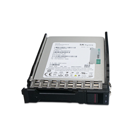 HP Generation 11 VK007680KWWFQ P11534-004 7.68TB PCIe Gen 3.0 x4 4GB/s 3D TLC U.2 NVMe 2.5" SSD, Top View