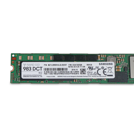 Samsung 983 DCT MZ1LB960HAJQ 960GB 1.3 DWPD PCIe Gen 3.0 x4 4GB/s 3D TLC NVMe M.2 22110 Refurbished SSD