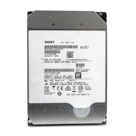 HGST/Western Digital Ultrastar DC HC510 HUH721010ALE601 0F27468 10TB 7.2K RPM SATA 6Gb/s 512e 3.5in Refurbished HDD, 4 of 8