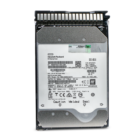 HP Generation 8 MB010000JWAYK 869349-002 10TB 7.2K RPM SAS 12Gb/s 512e 256MB 3.5" HDD, Front Label View