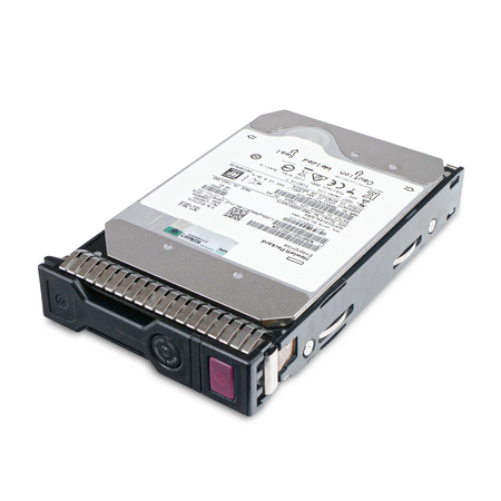 HP Generation 8 MB010000JWAYK 869349-002 10TB 7.2K RPM SAS 12Gb/s 512e 256MB 3.5" HDD, Above Angled View