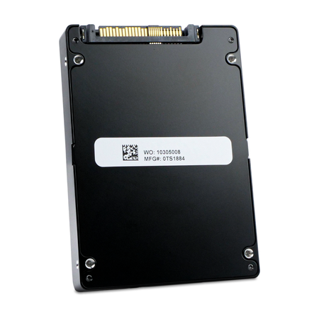 Western Digital Ultrastar DC SN200 800GB U.2 NVMe SSD, rear side with U.2 connector, drive slightly rotated