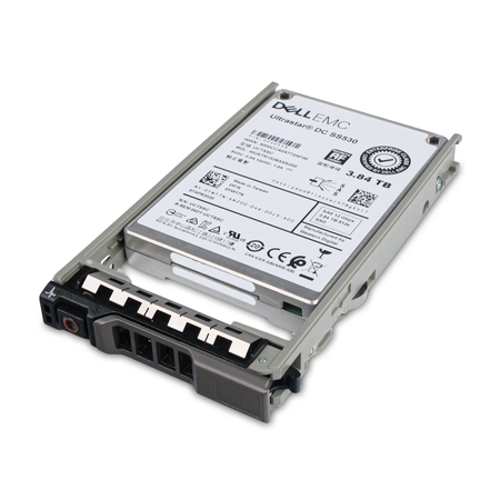 Dell G13 0YW17N 3.84TB SAS 12Gb/s 512e 3D TLC 2.5" SSD, Above Angled View