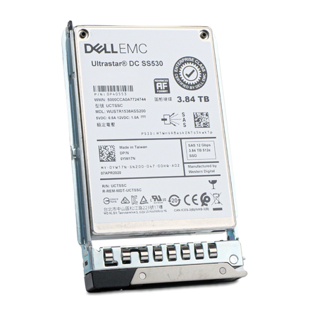 Dell G14 0YW17N 3.84TB 1 DWPD SAS 12Gb/s 512e 3D TLC 2.5in Refurbished SSD