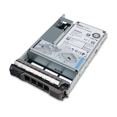 Dell G13 0YW17N 3.84TB 1 DWPD SAS 12Gb/s 512e 3D TLC Hybrid 3.5" SSD, Above Angled View