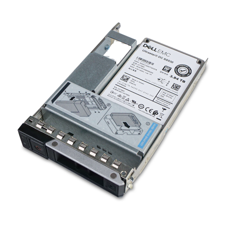Dell G14 0YW17N 3.84TB 1 DWPD SAS 12Gb/s 512e 3D TLC Hybrid 3.5" SSD, Above Angled View