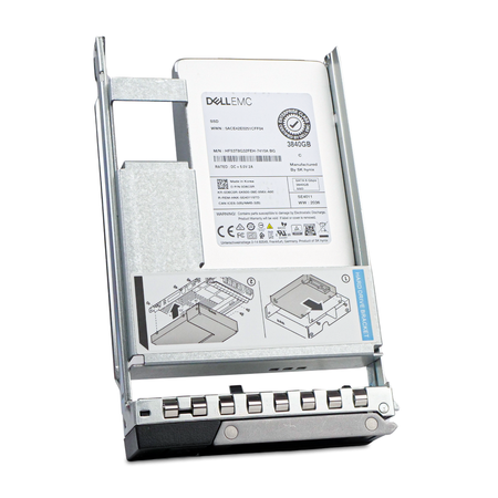 Dell G14 0D6C0R 3.84TB SATA 6Gb/s 512e 3D TLC Hybrid 3.5" SSD, Front Angled View