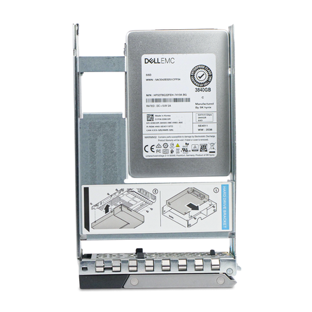 Dell G14 0D6C0R 3.84TB SATA 6Gb/s 512e 3D TLC Hybrid 3.5" SSD, Front Label View