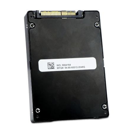 Angled back view of a Western Digital Ultrastar DC SN200 1.92TB NVMe U.2 SSD, showing the connector and manufacturing label